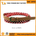 Factory Supply Beautiful Fashion Handmade Braided Leather Belt for Women